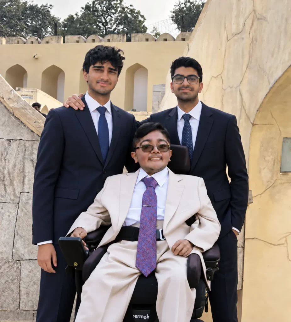 Tayjus Surampudi with DineAbiliti co-founders Sanjit and Rohit Krishnamurthy